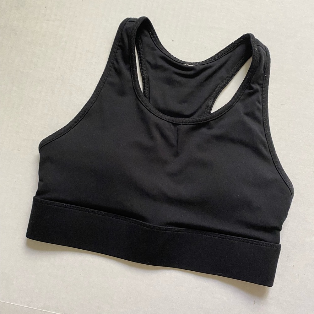 FABLETICS black long line sports bra